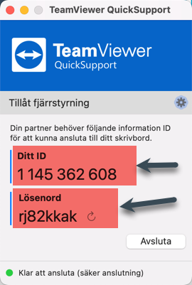 Fjärrsupport / Fjärrstyrning / Remote assistans